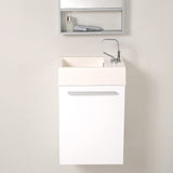 Fresca FCB8002WH-I Fresca Pulito 16" Small White Modern Bathroom Vanity w/ Integrated Sink