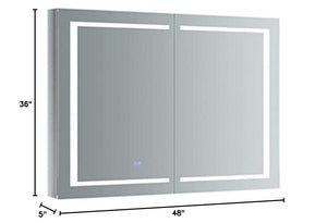 Fresca FMC024836 Fresca Spazio 48" Wide x 36" Tall Bathroom Medicine Cabinet w/ LED Lighting & Defogger