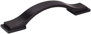 Jeffrey Alexander 80152-96MB 96 mm Center-to-Center Matte Black Strap Mirada Cabinet Pull