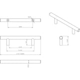 Elements 156DBB 96 mm Center-to-Center Dark Brushed Bronze Naples Cabinet Bar Pull