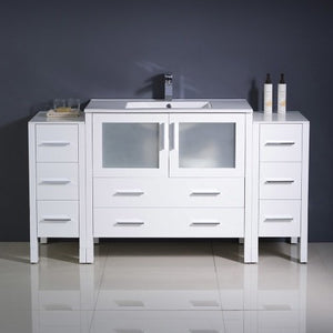 Fresca FCB62-123612GO-I Fresca Torino 60" Gray Oak Modern Bathroom Cabinets w/ Integrated Sink