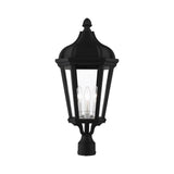 Livex Lighting 3 Light TBK Outdoor Post Top Lantern, Textured Black