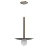 Kuzco PD15519-BG ELIXIR GLASS SPHERE WITH SHIELD PENDANT GOLD 7W 120VAC WITH LED DRIVER 3000K 90CRI