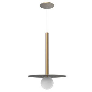 Kuzco PD15519-BG ELIXIR GLASS SPHERE WITH SHIELD PENDANT GOLD 7W 120VAC WITH LED DRIVER 3000K 90CRI