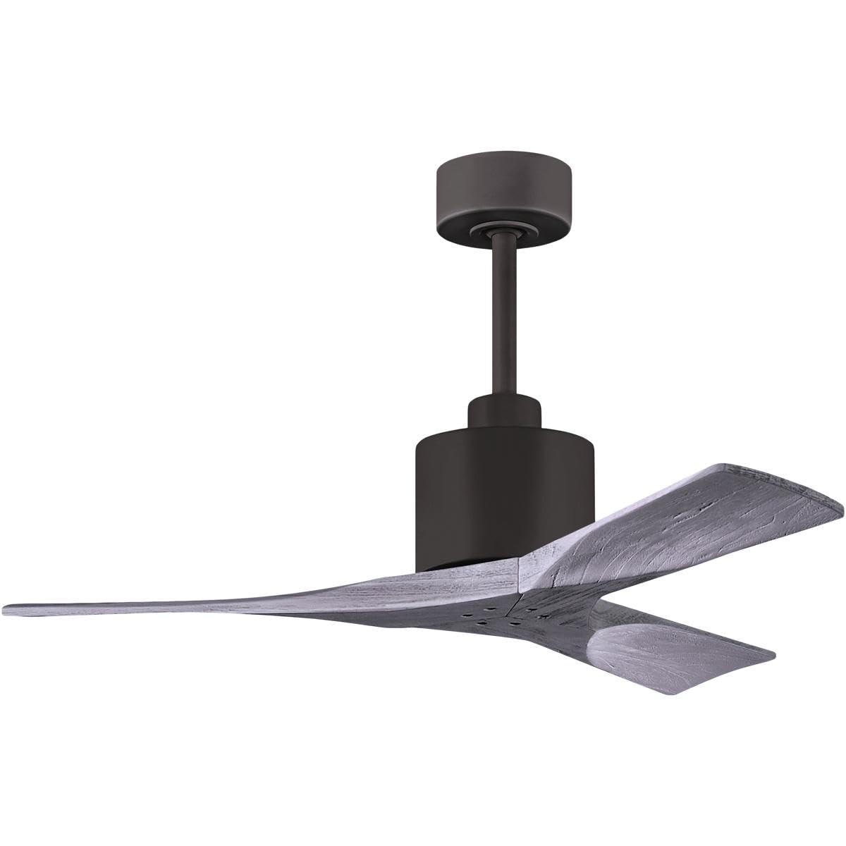 Matthews Fan NK-TB-BW-42 Nan 6-speed ceiling fan in Textured Bronze finish with 42” solid barn wood tone wood blades