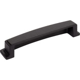 Jeffrey Alexander 141-128MB 128 mm Center Matte Black Square-to-Center Square Renzo Cabinet Cup Pull