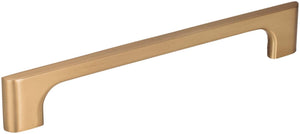 Jeffrey Alexander 286-160SBZ 160 mm Center-to-Center Satin Bronze Asymmetrical Leyton Cabinet Pull