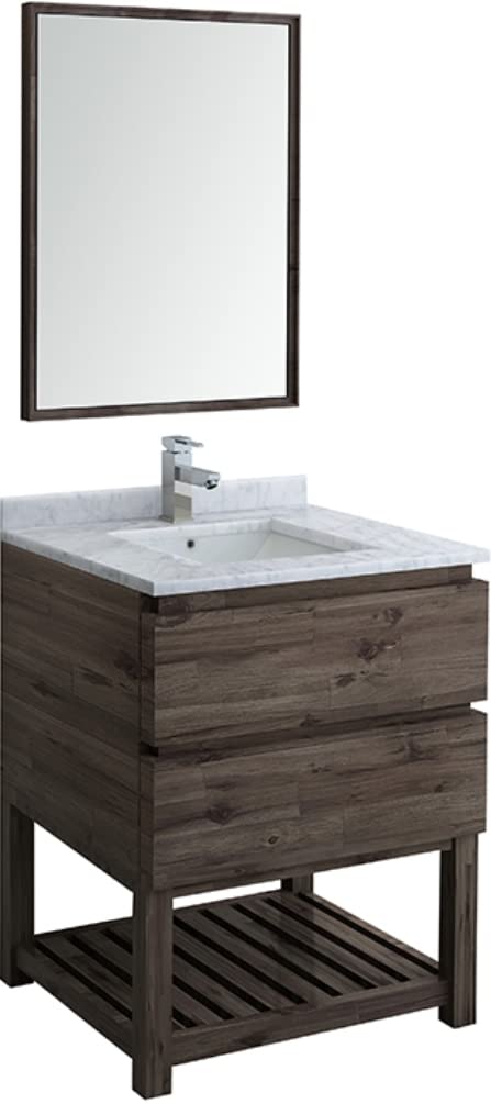 Fresca FVN3130ACA-FS Fresca Formosa 30" Floor Standing Modern Bathroom Vanity w/ Open Bottom & Mirror