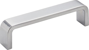 Elements 193-4BC 4" Center-to-Center Brushed Chrome Square Asher Cabinet Pull