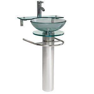 Fresca CMB1019-V Fresca Ovale 24" Modern Glass Bathroom Pedestal