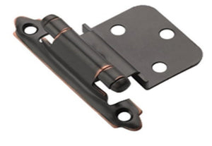 Amerock Cabinet Hinge 3/8 inch (10 mm) Inset Hinge Oil Rubbed Bronze 2 Pack Self-Closing Hinge Face Mount Hinge Cabinet Door Hinge