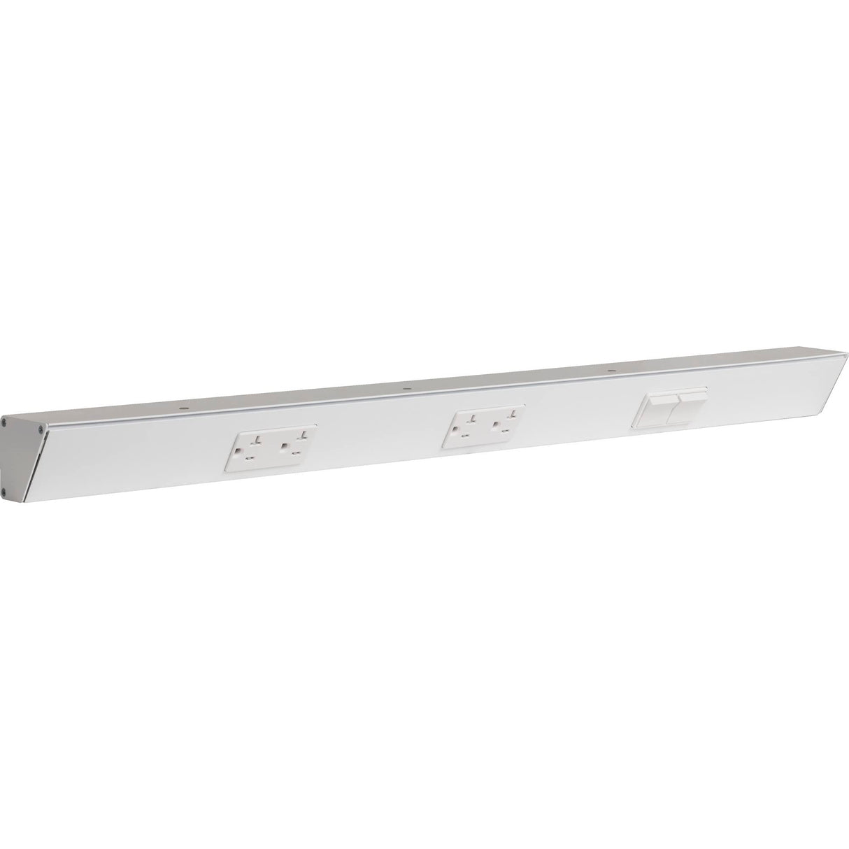 Task Lighting TRS30-3W-WT-RS 30" TR Switch Series Angle Power Strip, Right Switches, White Finish, White Switches and Receptacles