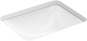 Kohler 29471-HD1-0 Sartorial™ Herringbone Caxton Rectangle Undermount bathroom sink