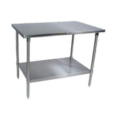 John Boos ST6-3630SSK Stainless Steel Top Work Table 30"W x 36"D with Undershelf