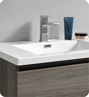 Fresca FCB9330MGO Fresca Lazzaro 30" Gray Wood Free Standing Modern Bathroom Cabinet