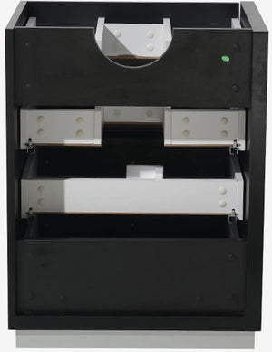 Fresca FCB8024BW Fresca Livello 24" Black Modern Bathroom Cabinet