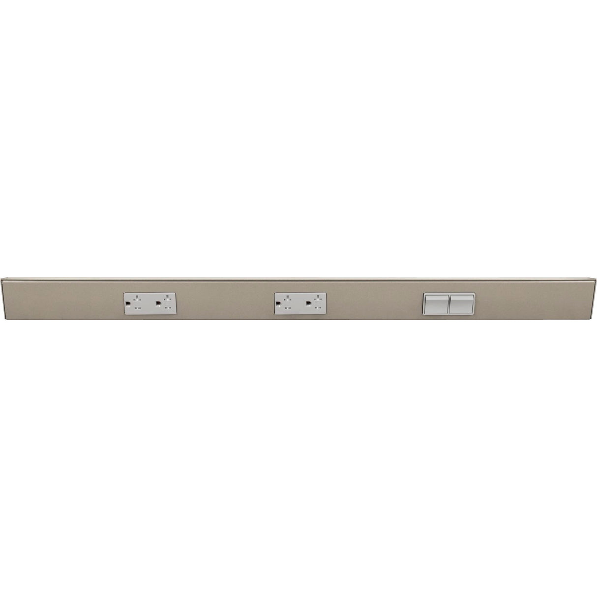 Task Lighting TRS30-3G-SN-RS 30" TR Switch Series Angle Power Strip, Right Switches, Satin Nickel Finish, Grey Switches and Receptacles