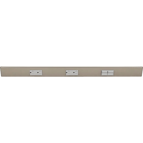 Task Lighting TRS30-3G-SN-RS 30" TR Switch Series Angle Power Strip, Right Switches, Satin Nickel Finish, Grey Switches and Receptacles