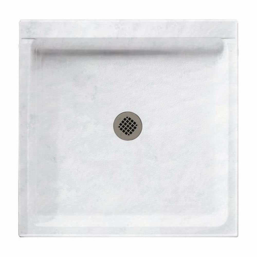 Swanstone SS-36DTF 36 x 36 Swanstone Corner Shower Pan with Center Drain in Ice SD03636MD.130