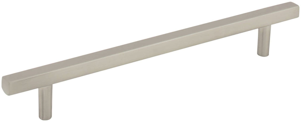 Jeffrey Alexander 845-160SN 160 mm Center-to-Center Satin Nickel Square Dominique Cabinet Bar Pull