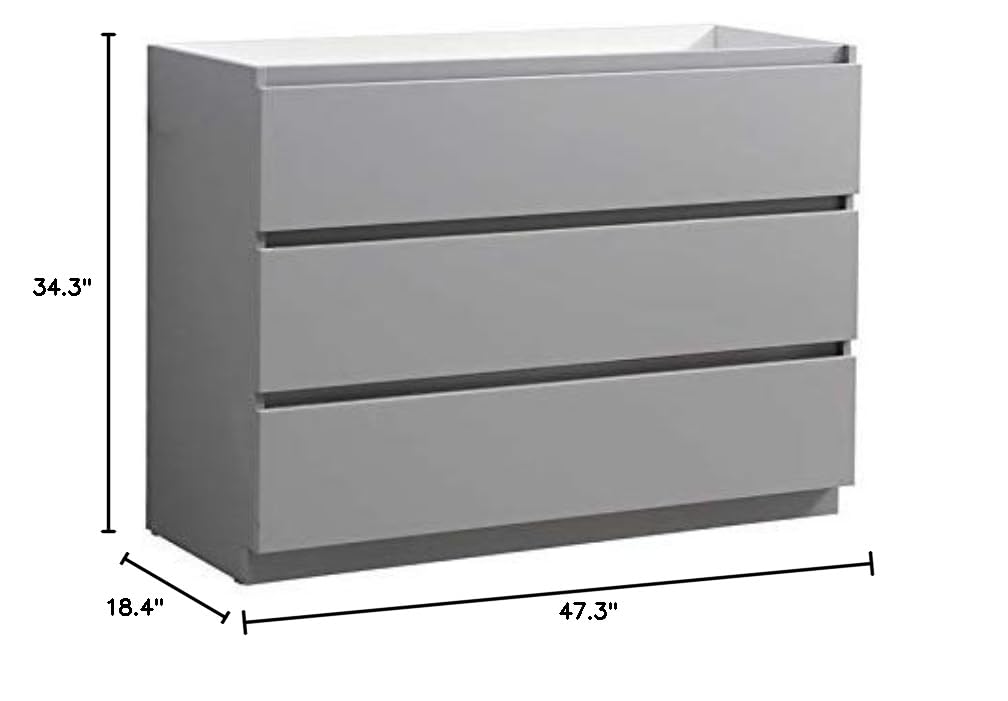 Fresca FCB9348GR Fresca Lazzaro 48" Gray Free Standing Modern Bathroom Cabinet
