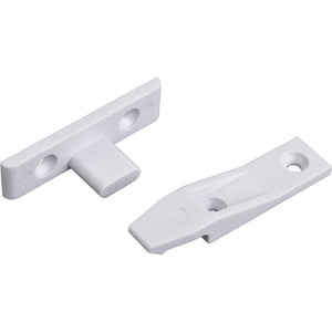 Hardware Resources 200-K2 White Plastic Suspension Fitting Connector for False Fronts
