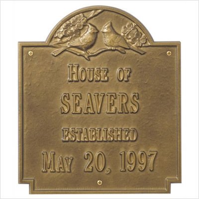 Whitehall 2206BS - Cardinal Wedding Plaque  - Standard Wall - Two Line