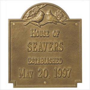 Whitehall 2206BS - Cardinal Wedding Plaque  - Standard Wall - Two Line
