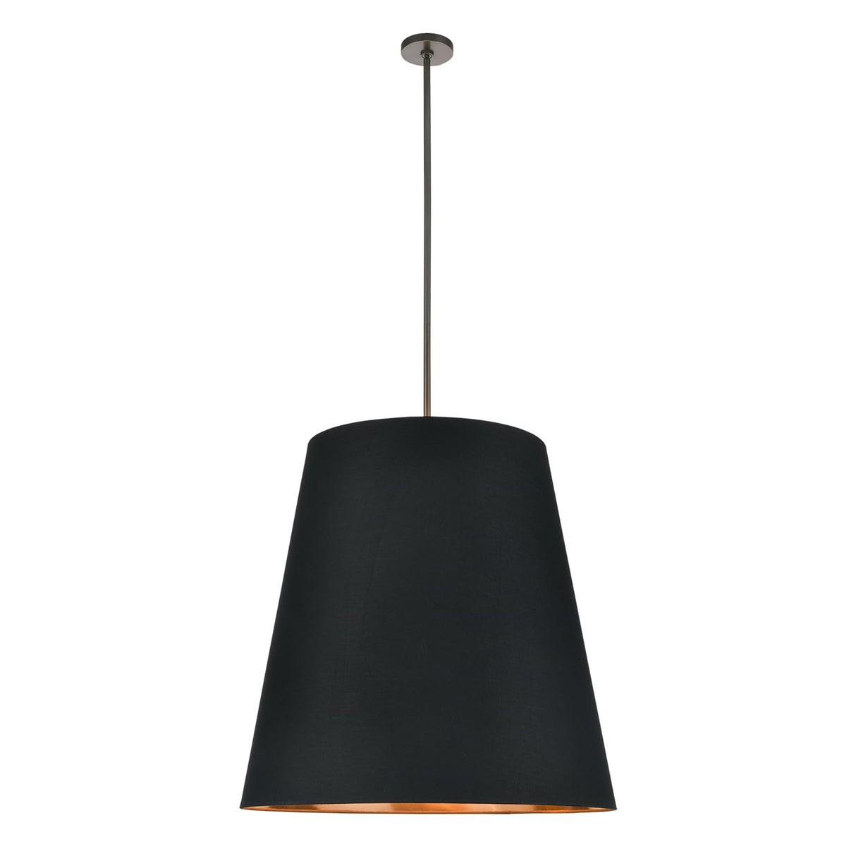 Alora PD311030UBBG CALOR PENDANT 3 LIGHT URBAN BRONZE BLACK LINEN WITH GOLD PARCHMENT