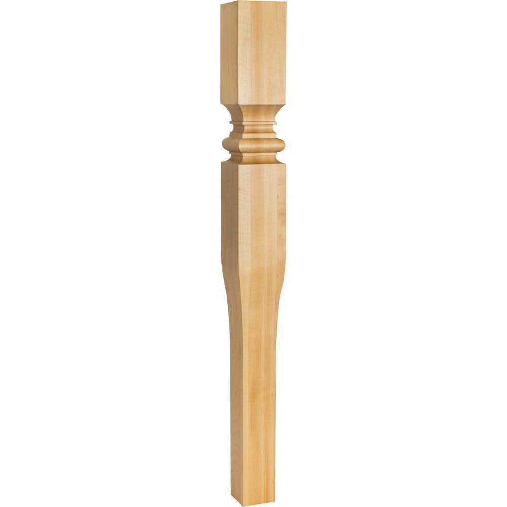 Hardware Resources P68-ALD 3-1/2" W x 3-1/2" D x 35-1/2" H Alder Tapered Art Nouveau Post