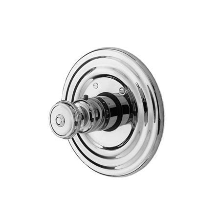 Newport Brass 3-804TR Single Handle Round Thermostatic Valve Trim with Metal Kno, Polished Nickel