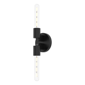 Alora WV607202MB CLAIRE 2 HEAD 5" WALL VANITY MATTE BLACK E26 60WX2