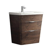 Fresca FCB8532RW-I Fresca Milano 32" Rosewood Modern Bathroom Cabinet w/ Integrated Sink