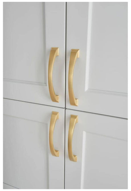 Jeffrey Alexander 944-192BG 192 mm Center-to-Center Brushed Gold Arched Roman Cabinet Pull