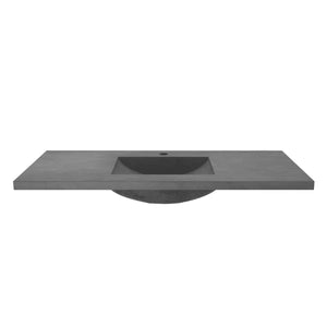 Palomar Vanity Top with Integral Bathroom Sink in Pearl Finish (Single faucet hole)