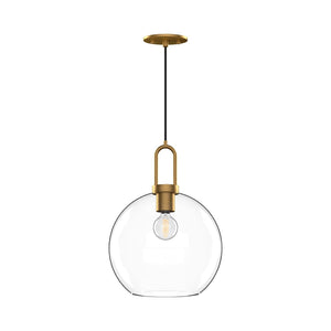 Alora PD601710MBCL SOJI 10" PD MATTE BLACK CLEAR GLASS CORD 72 1X60W E26