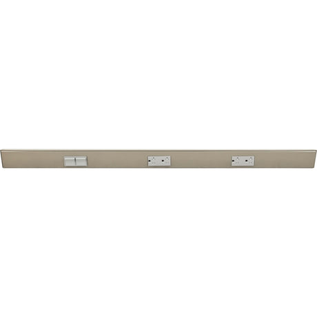 Task Lighting TRS36-3G-SN-LS 36" TR Switch Series Angle Power Strip, Left Switches, Satin Nickel Finish, Grey Switches and Receptacles