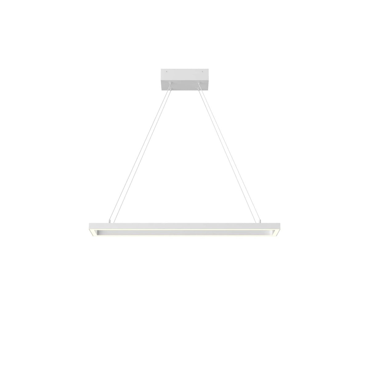 Kuzco PD88530-WH PIAZZA RECTANGULAR 30" PENDANT WH TEXTURED DOWN ONLY 930 TRIAC 120 39W