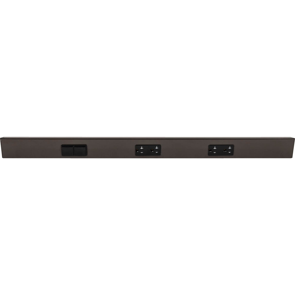 Task Lighting TRS30-3B-BZ-LS 30" TR Switch Series Angle Power Strip, Left Switches, Bronze Finish, Black Switches and Receptacles