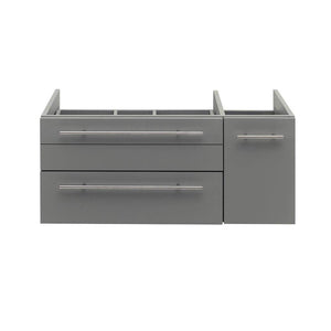 Fresca FCB6136GR-VSL-L Fresca Lucera 36" Gray Wall Hung Vessel Sink Modern Bathroom Cabinet - Left Version