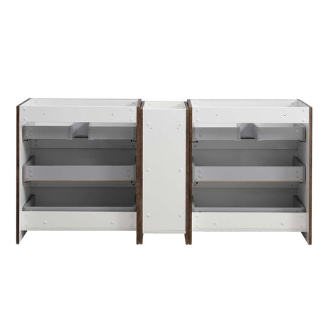 Fresca FCB93-301230GR-D Fresca Lazzaro 72" Gray Free Standing Double Sink Modern Bathroom Cabinet