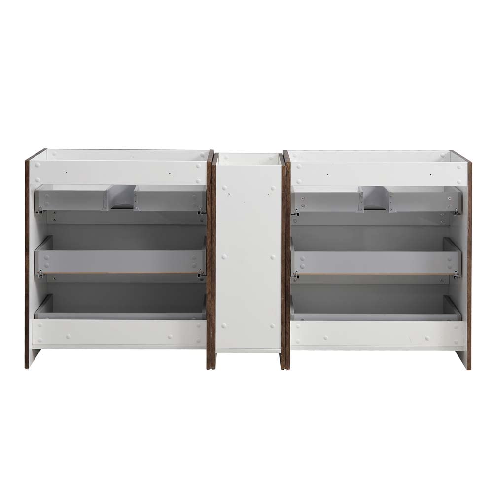 Fresca FCB93-301230RW-D Fresca Lazzaro 72" Rosewood Free Standing Double Sink Modern Bathroom Cabinet