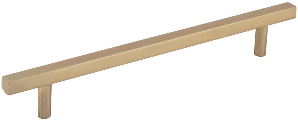 Jeffrey Alexander 845-160BG 160 mm Center-to-Center Brushed Gold Square Dominique Cabinet Bar Pull
