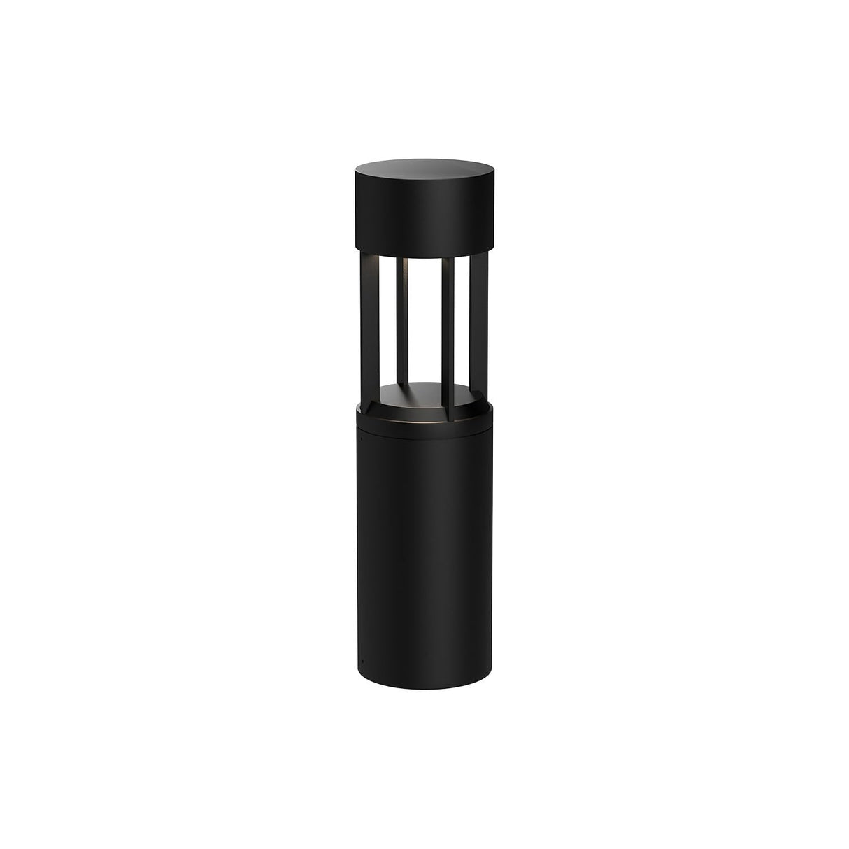 Kuzco EB40924-BK NOVATO 24" EXTERIOR BOLLARD TEXTURED BLACK 120-277V TRIAC/ELV LED 3000K 80CRI 24W