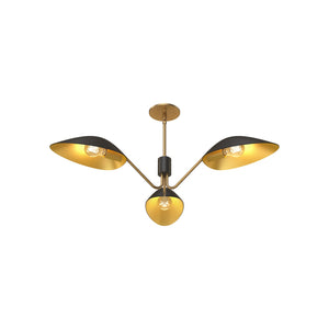 Alora PD550336MBAG OSCAR 36" PD MATTE BLACK AGED GOLD ROD 46 3X60W E26