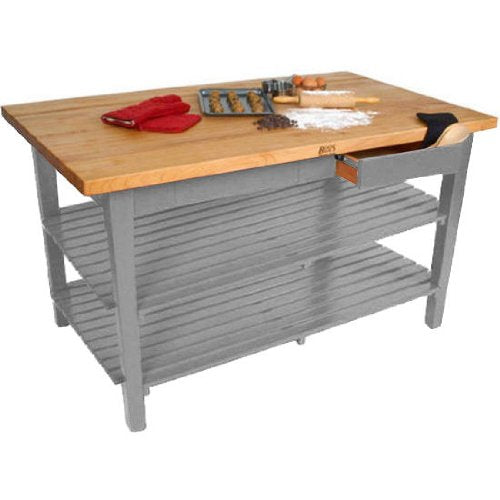John Boos C4830-2S-UG Classic Country 2 Shelf Worktable, Useful Grey