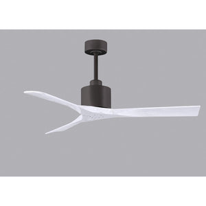 Matthews Fan NK-TB-MWH-52 Nan 6-speed ceiling fan in Textured Bronze finish with 52” solid matte white wood blades