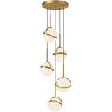 Alora MP301005BG GLOBO MULTI PENDANT LED BRUSHED GOLD