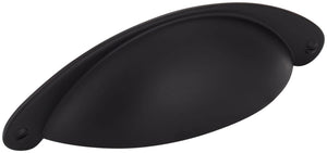 Jeffrey Alexander 8233BLK 3" Center-to-Center Matte Black Lyon Cabinet Cup Pull