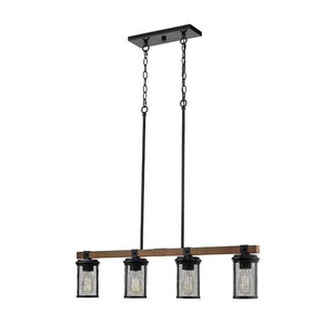 Millennium Lighting 3524-MB/WG Mesa 4 Light 32" Wide Linear Chandelier